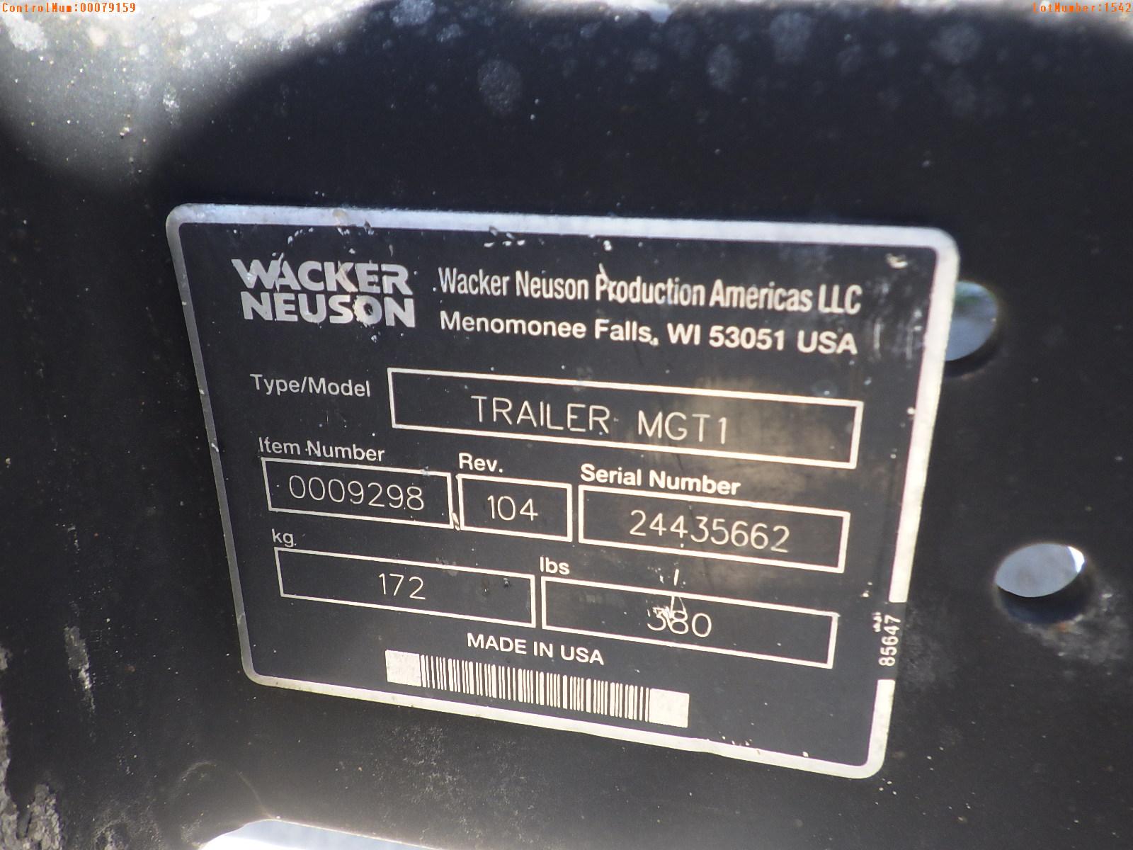 4-01542 (Equip.-Generator)  Seller:Private/Dealer WACKER NEUSON G25 20KW PORTABL