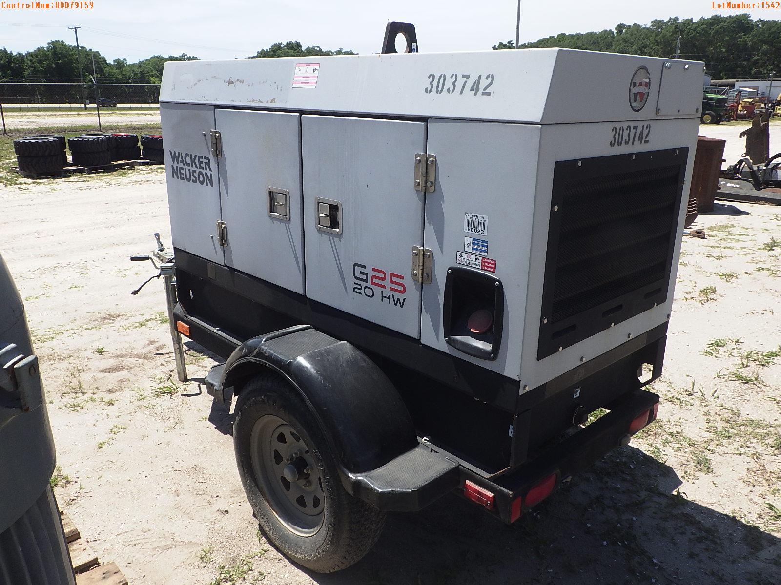 4-01542 (Equip.-Generator)  Seller:Private/Dealer WACKER NEUSON G25 20KW PORTABL