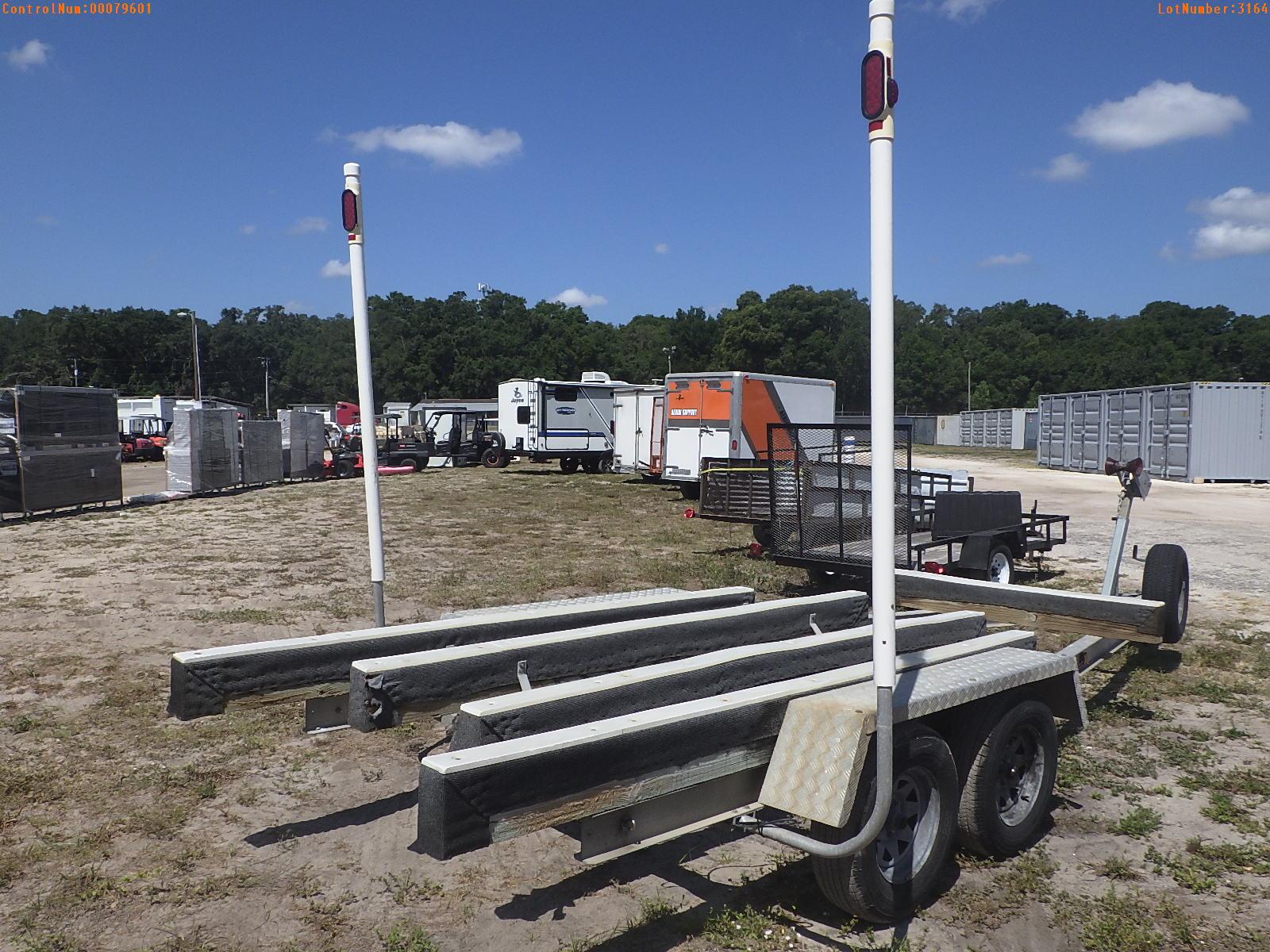 5-03164 (Trailers-Boat)  Seller: Florida State F.W.C. ALUMINUM 226000 TANDEM AXL