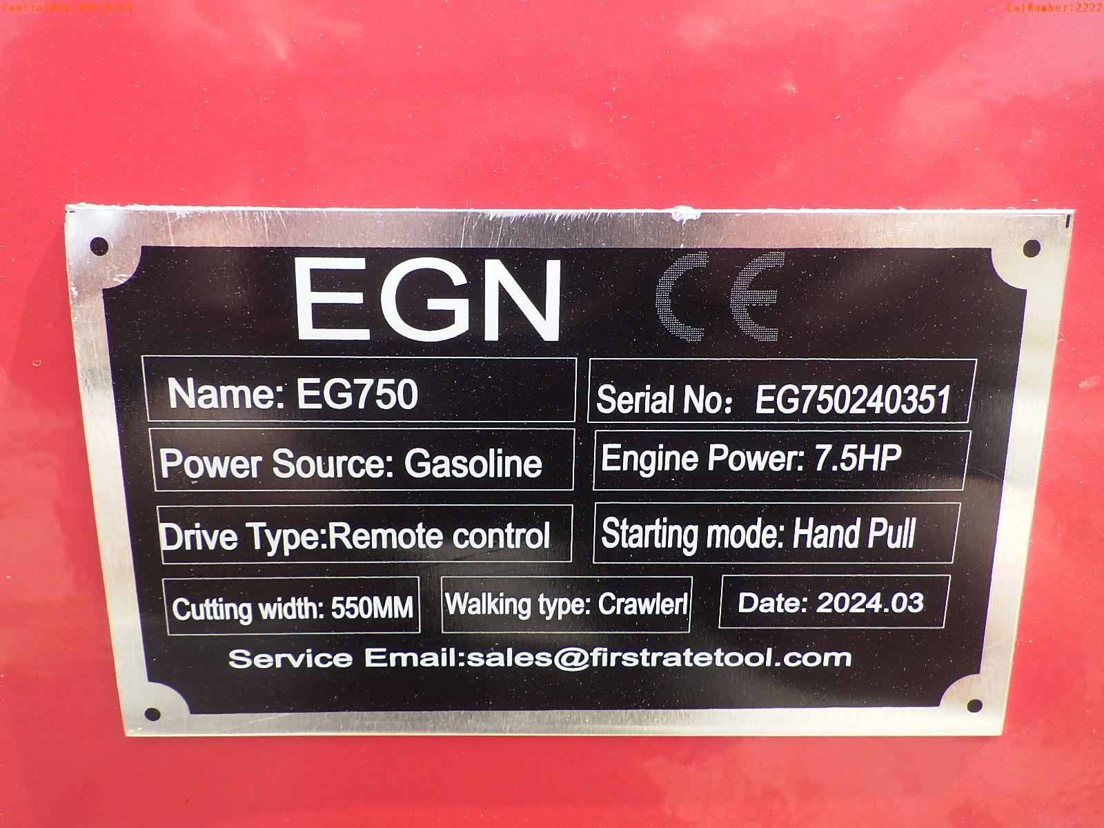 5-02222 (Equip.-Mower)  Seller:Private/Dealer EGN EG750 REMOTE CONTROLLED RUBBER