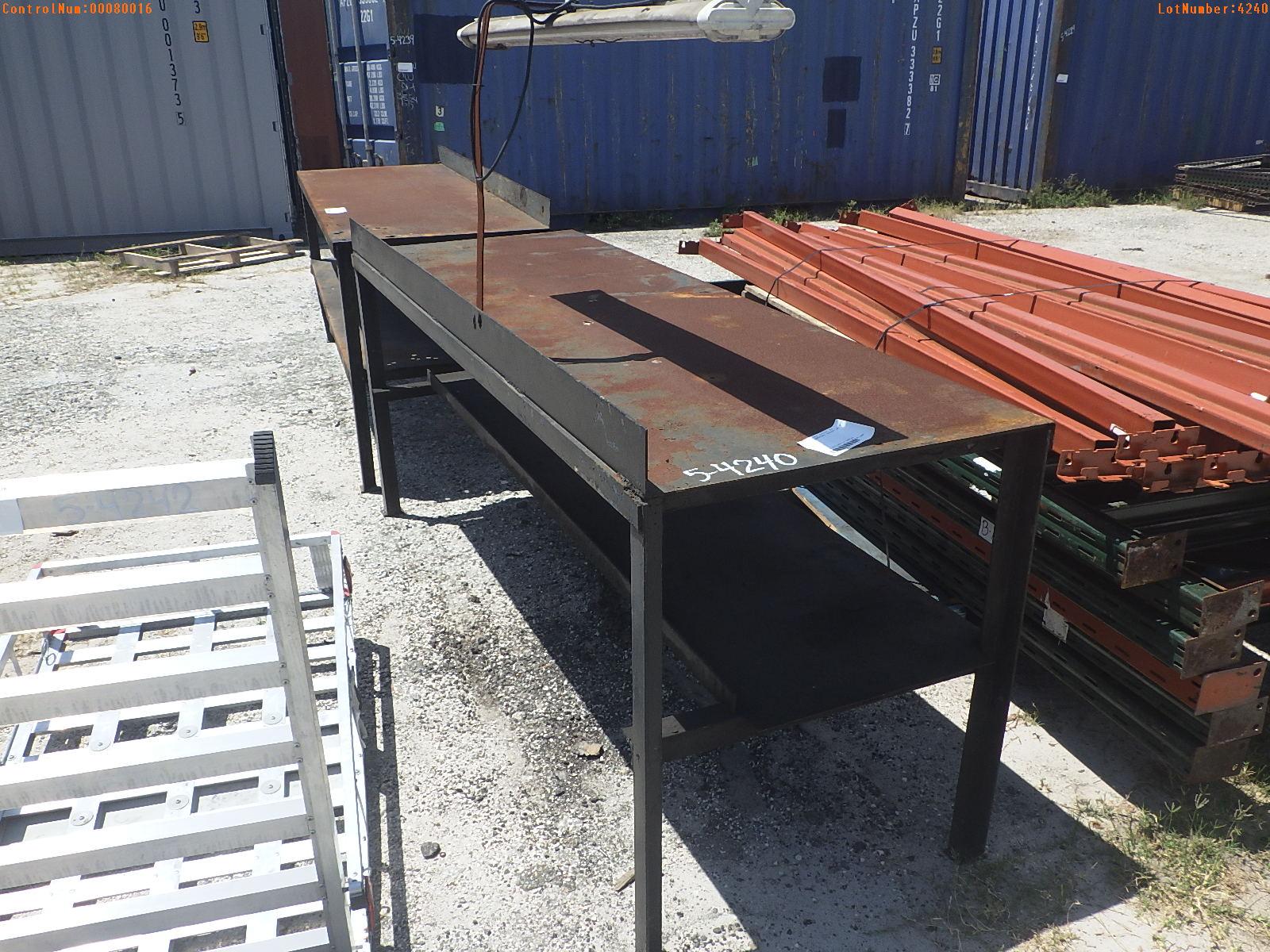 5-04240 (Equip.-Specialized)  Seller:Private/Dealer (2) METAL WORK BENCHES