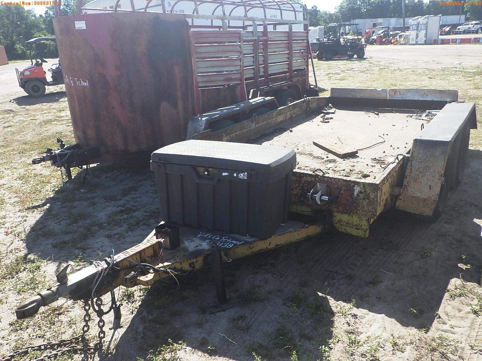 5-03138 (Trailers-Utility flatbed)  Seller: Gov-Hillsborough County School 1986