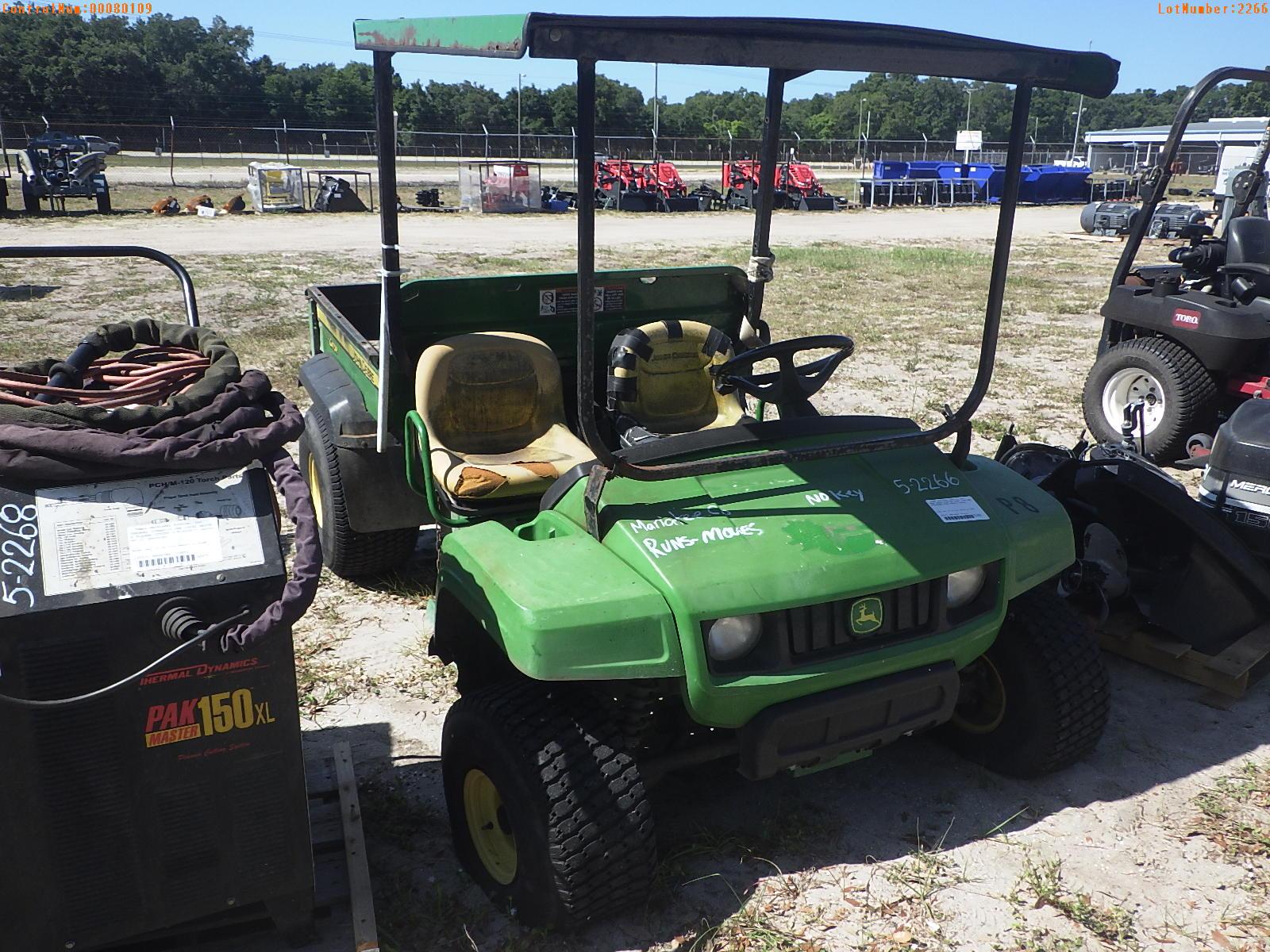 5-02266 (Equip.-Utility vehicle)  Seller: Gov-Manatee County JOHN DEERE GATOR SI