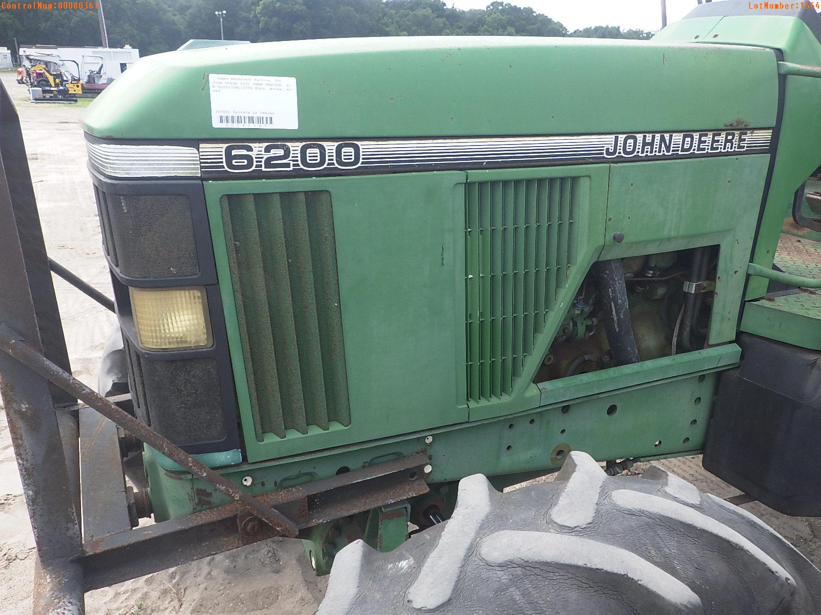 5-01564 (Equip.-Tractor)  Seller:Private/Dealer JOHN DEERE 6200 4WD OROPS TRACTO