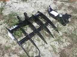 8-12210 (Equip.-Implement misc.)  Seller:Private/Dealer MIVA EXCAVATOR RAKE ATTA
