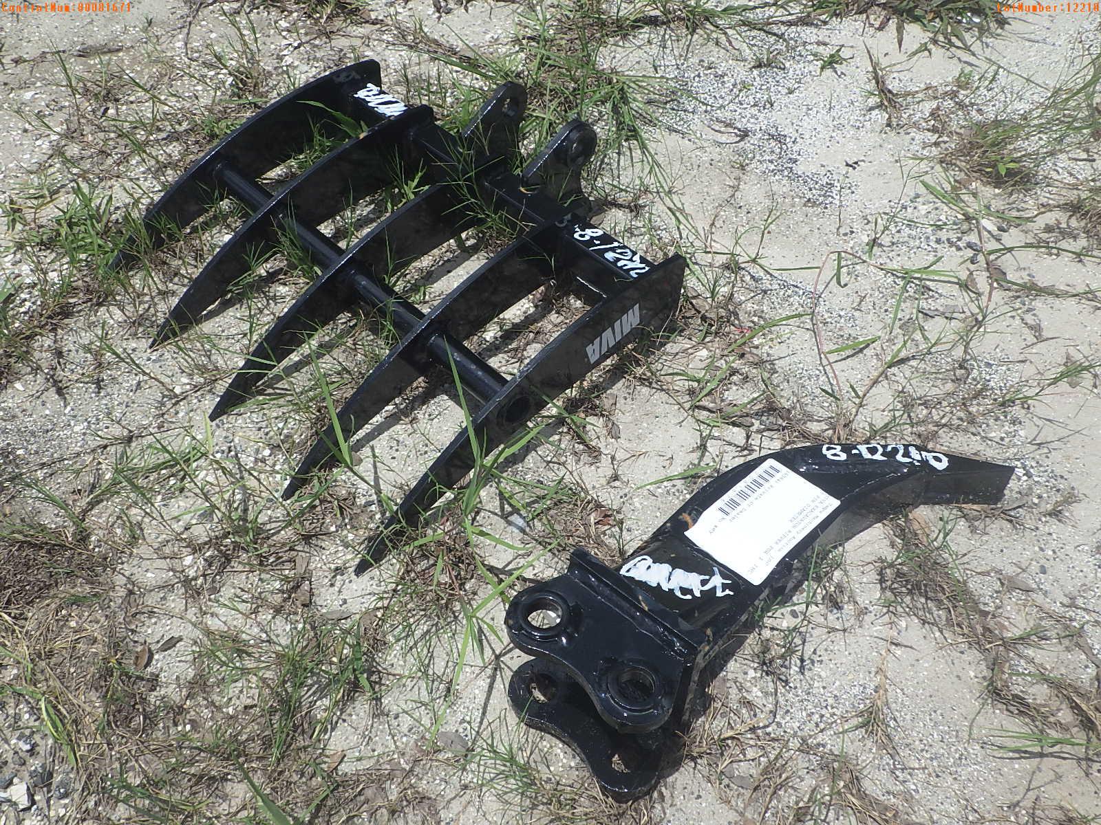 8-12210 (Equip.-Implement misc.)  Seller:Private/Dealer MIVA EXCAVATOR RAKE ATTA