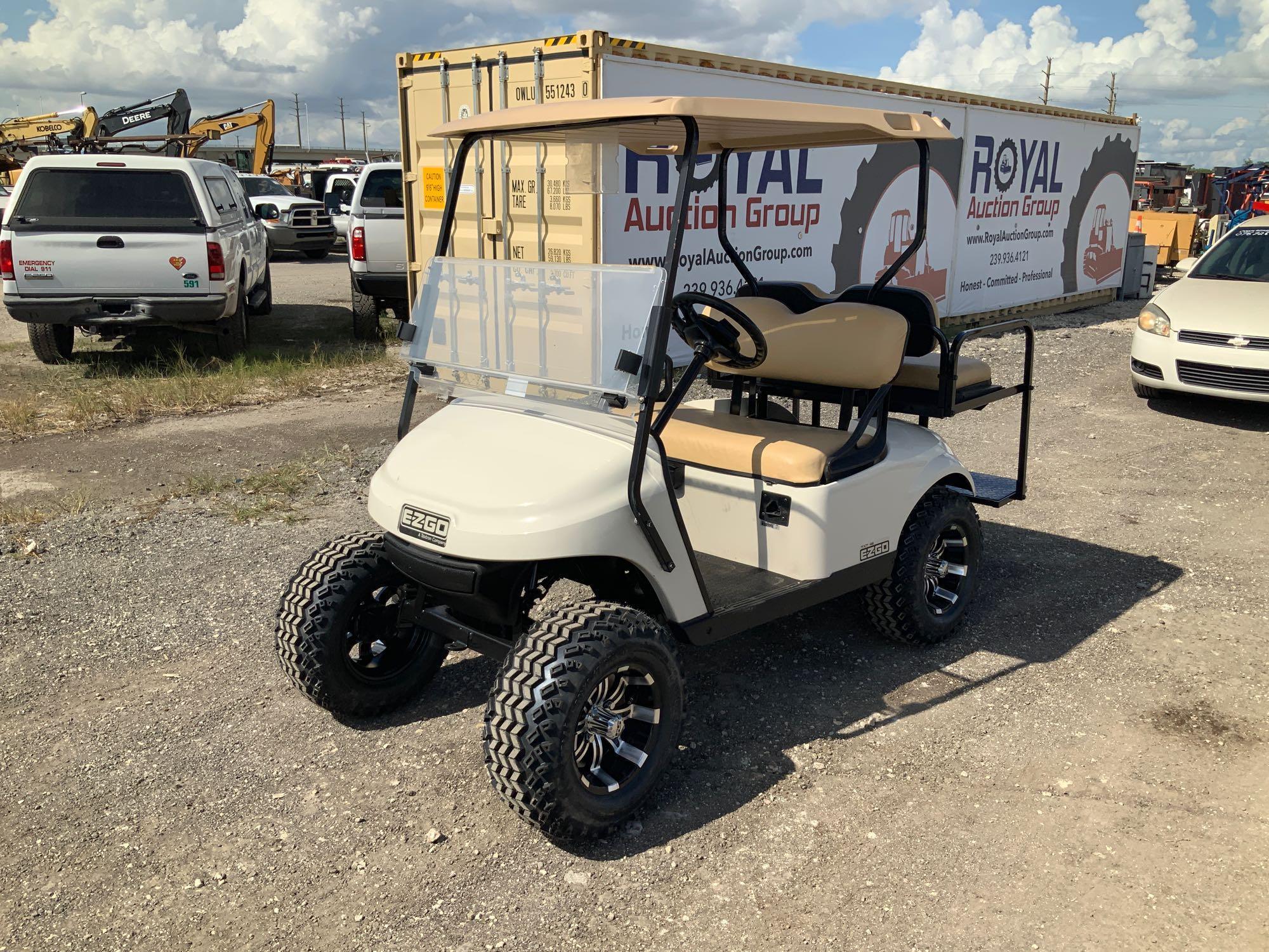 2014 E-Z-Go 48V 4 Passenger Lifted High Speed Golf Cart
