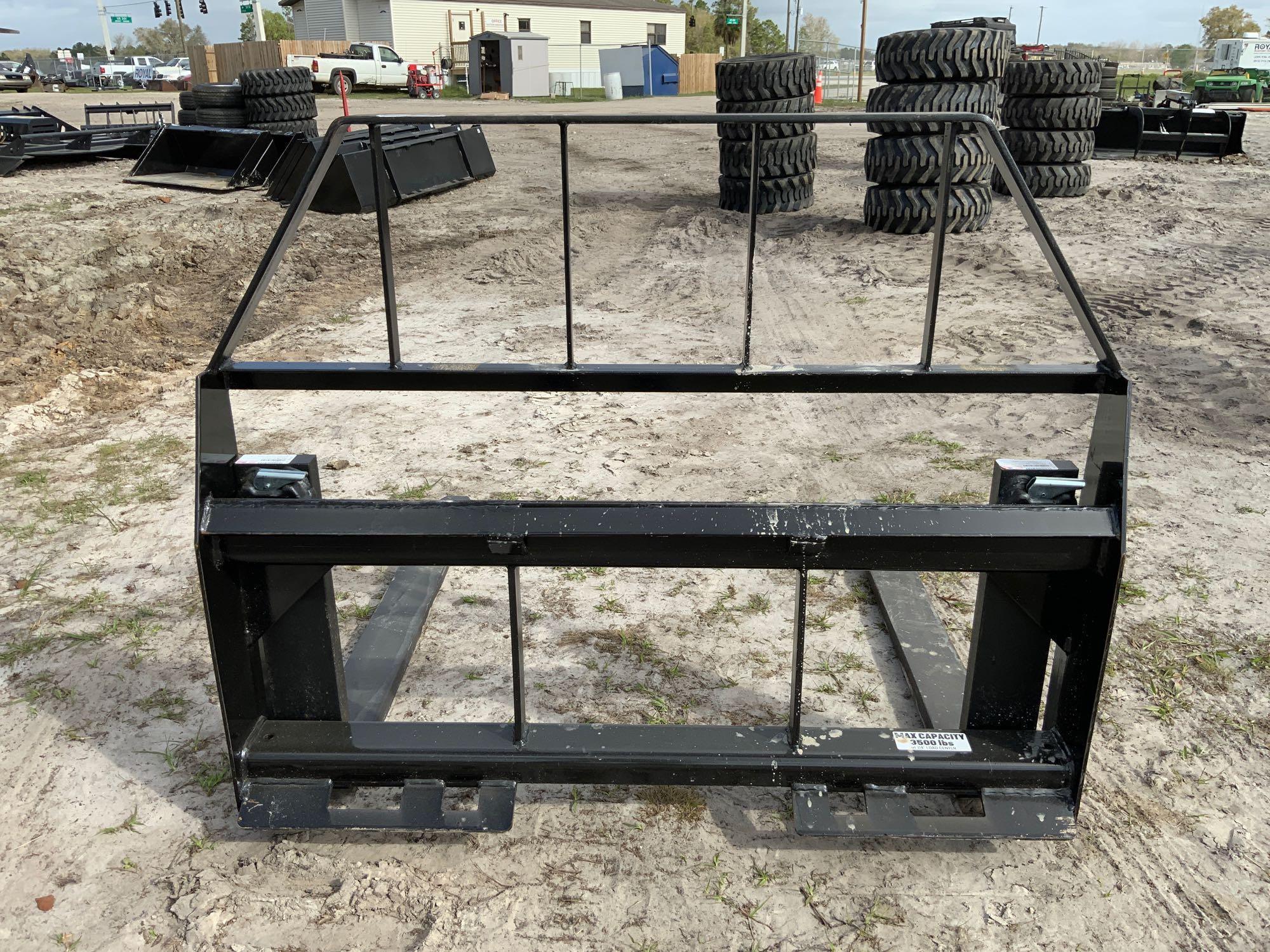 Unused Kivel 42in 2,000lb Skid Steer Forks and Frame