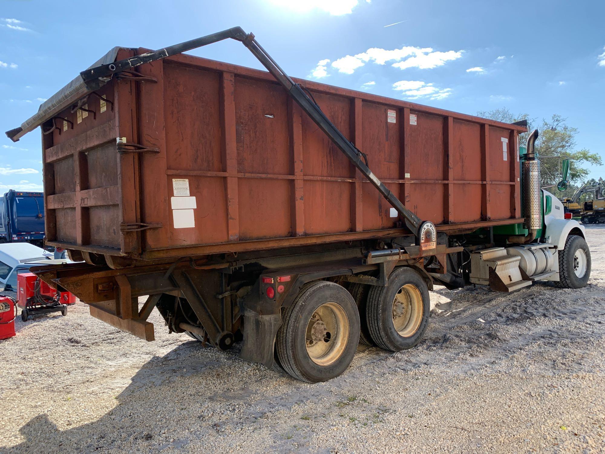 1991 Kenworth T800 T/A Rolloff Truck with Dumpster