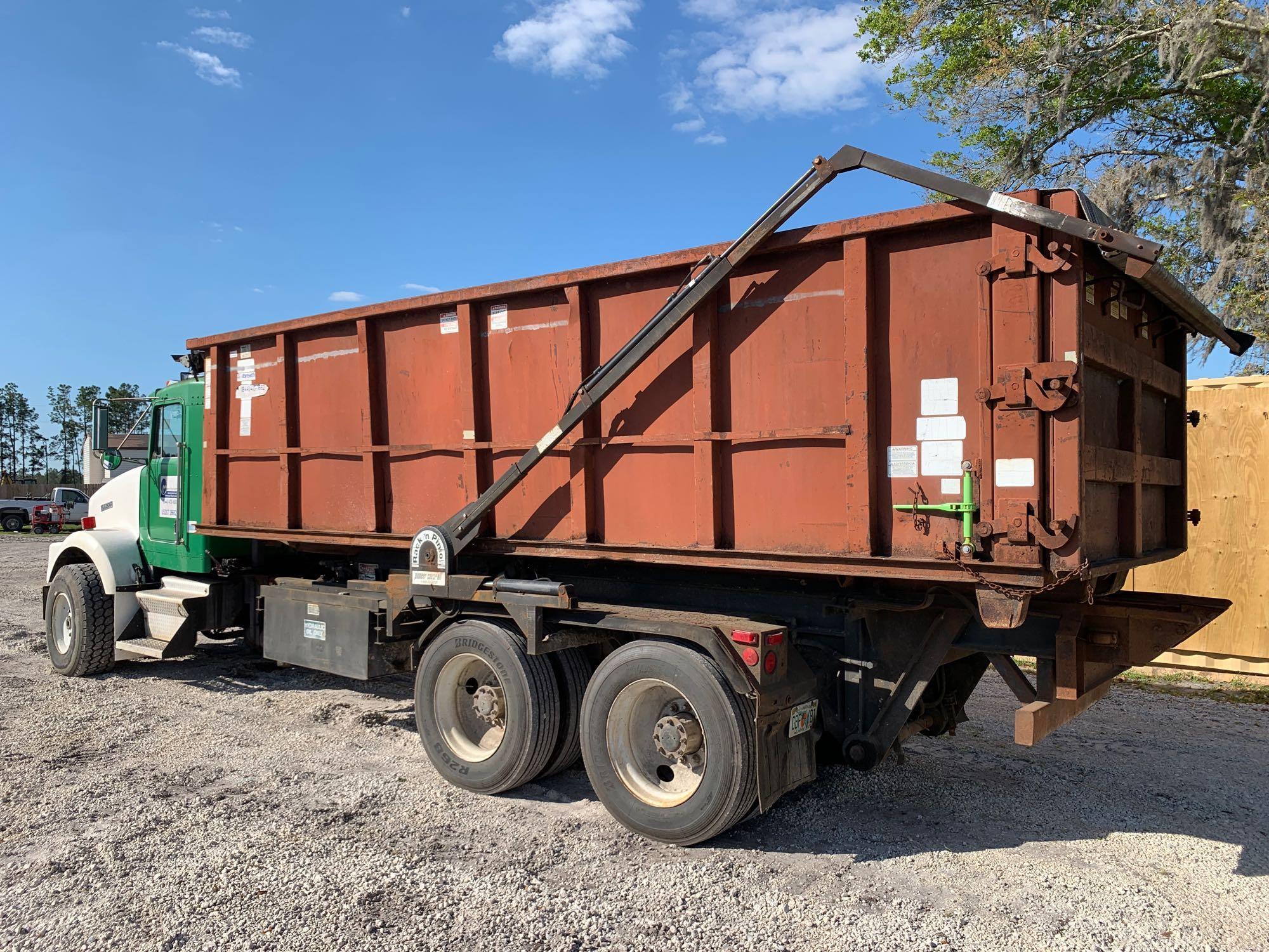 1991 Kenworth T800 T/A Rolloff Truck with Dumpster