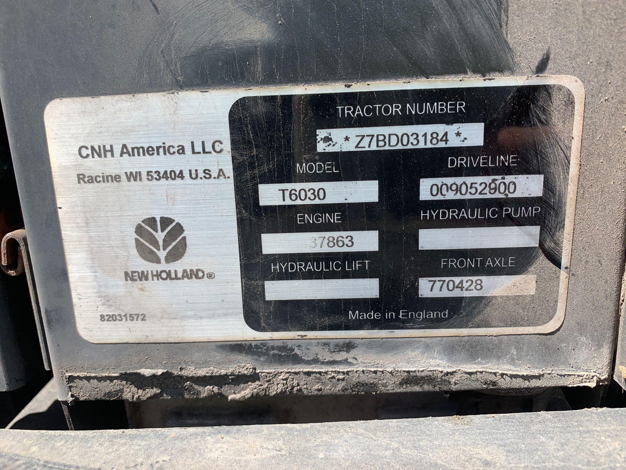 2007 New Holland T6030 4x4 120hp Tractor
