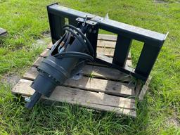 Unused Skid Steer Hydraulic Auger Attachment