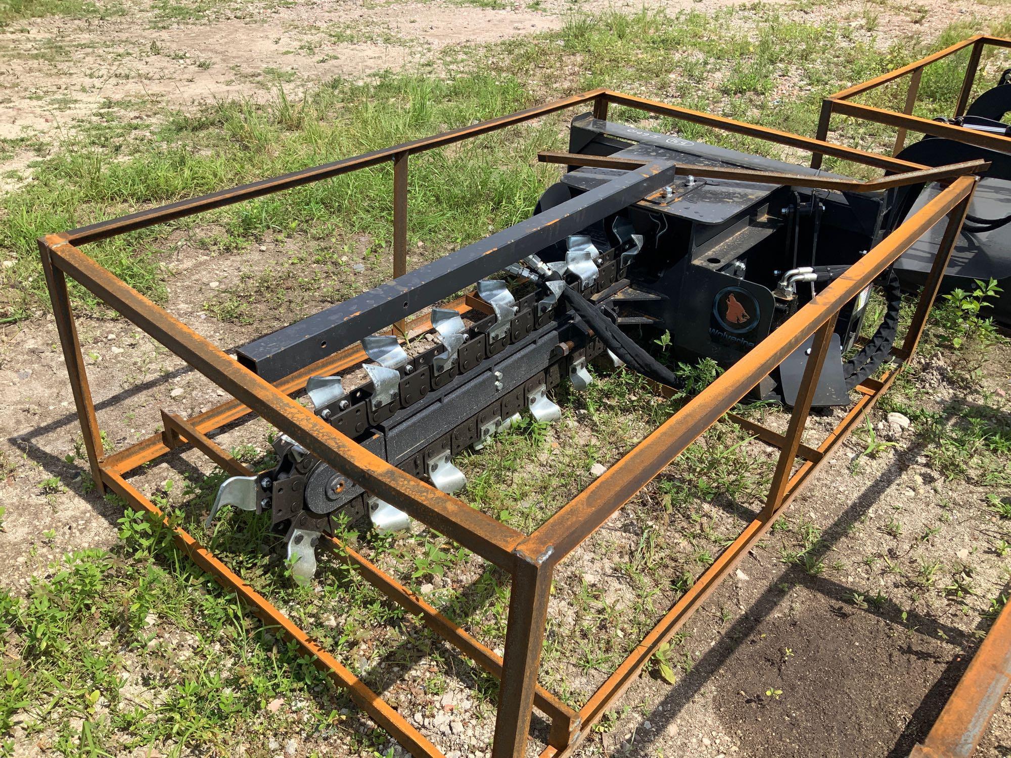 Unused 2021 Wolverine 48in Skid Steer Trencher Attachment