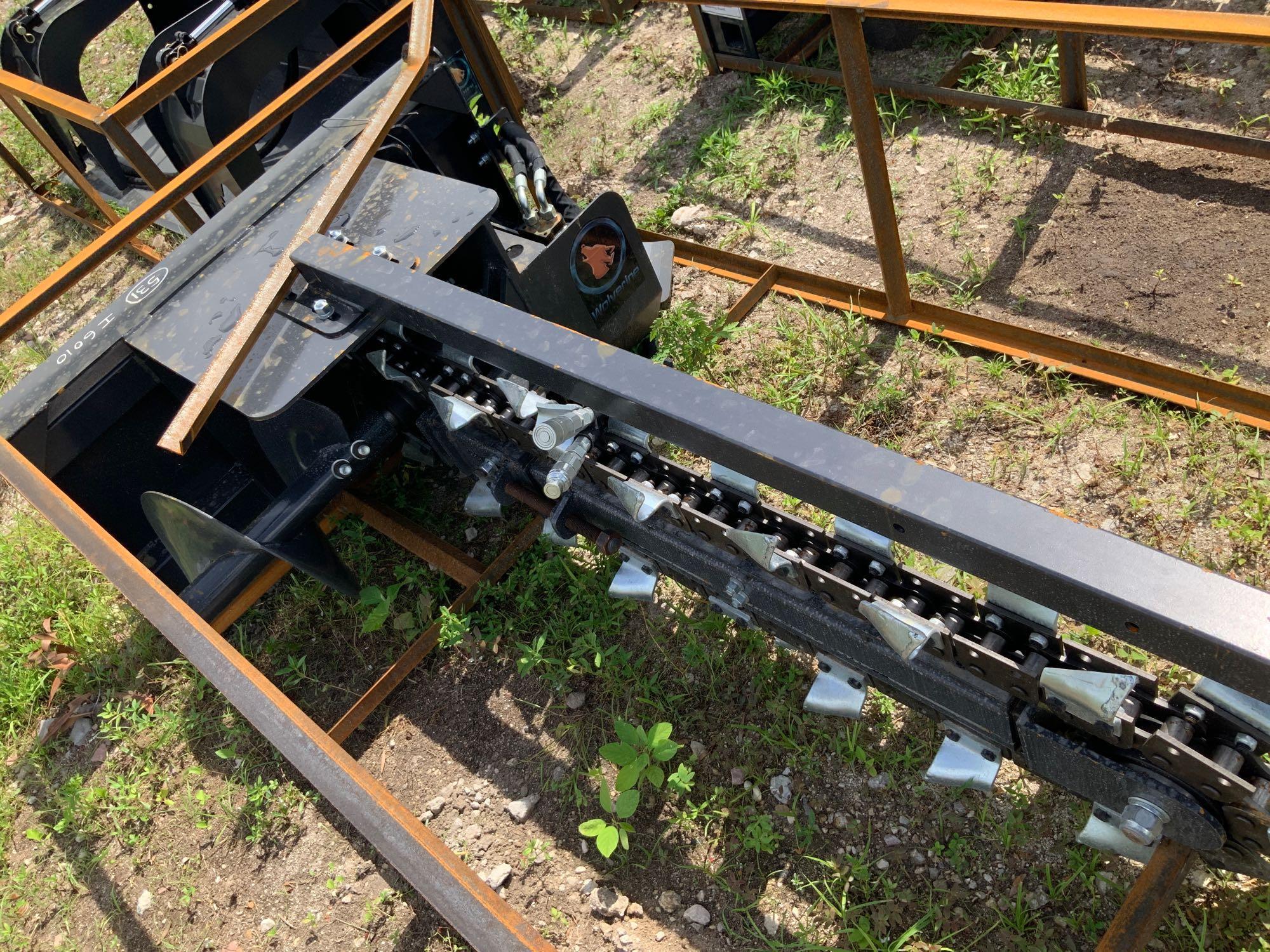 Unused 2021 Wolverine 48in Skid Steer Trencher Attachment