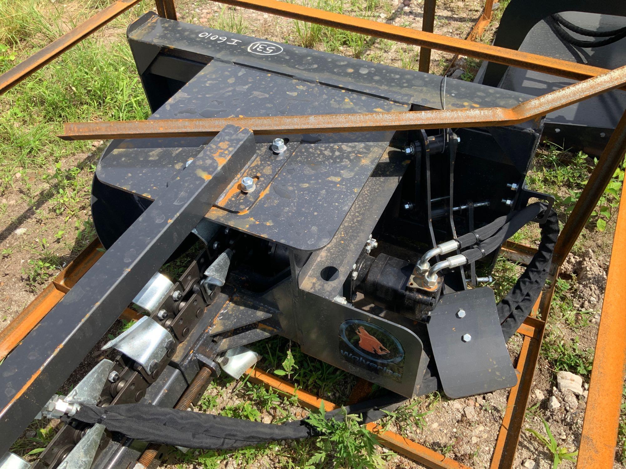 Unused 2021 Wolverine 48in Skid Steer Trencher Attachment