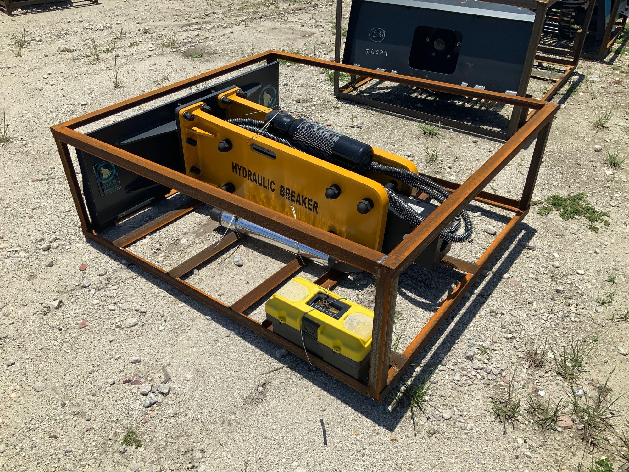 Unused 2021 Wolverine Skid Steer Concrete Breaker