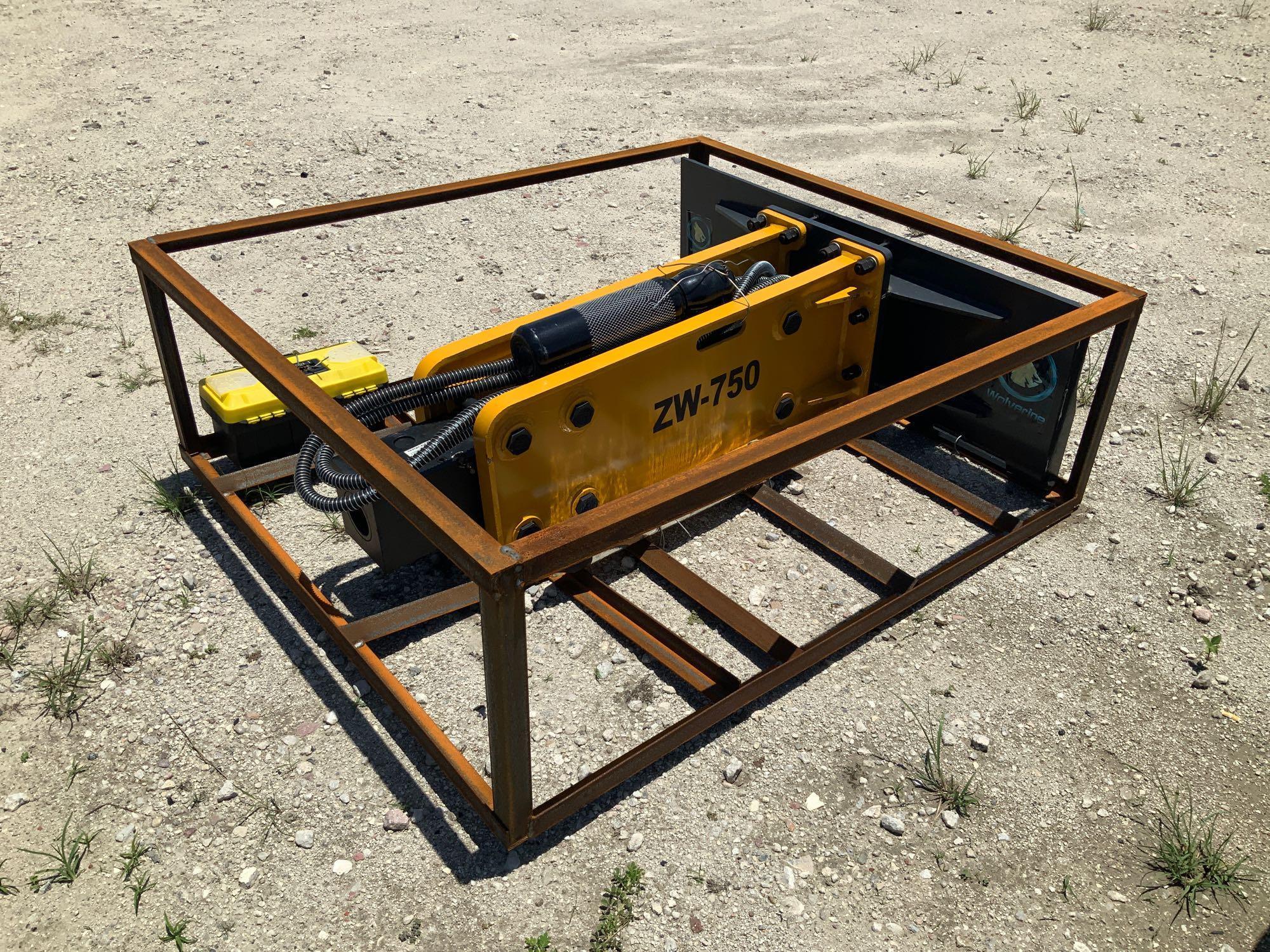 Unused 2021 Wolverine Skid Steer Concrete Breaker