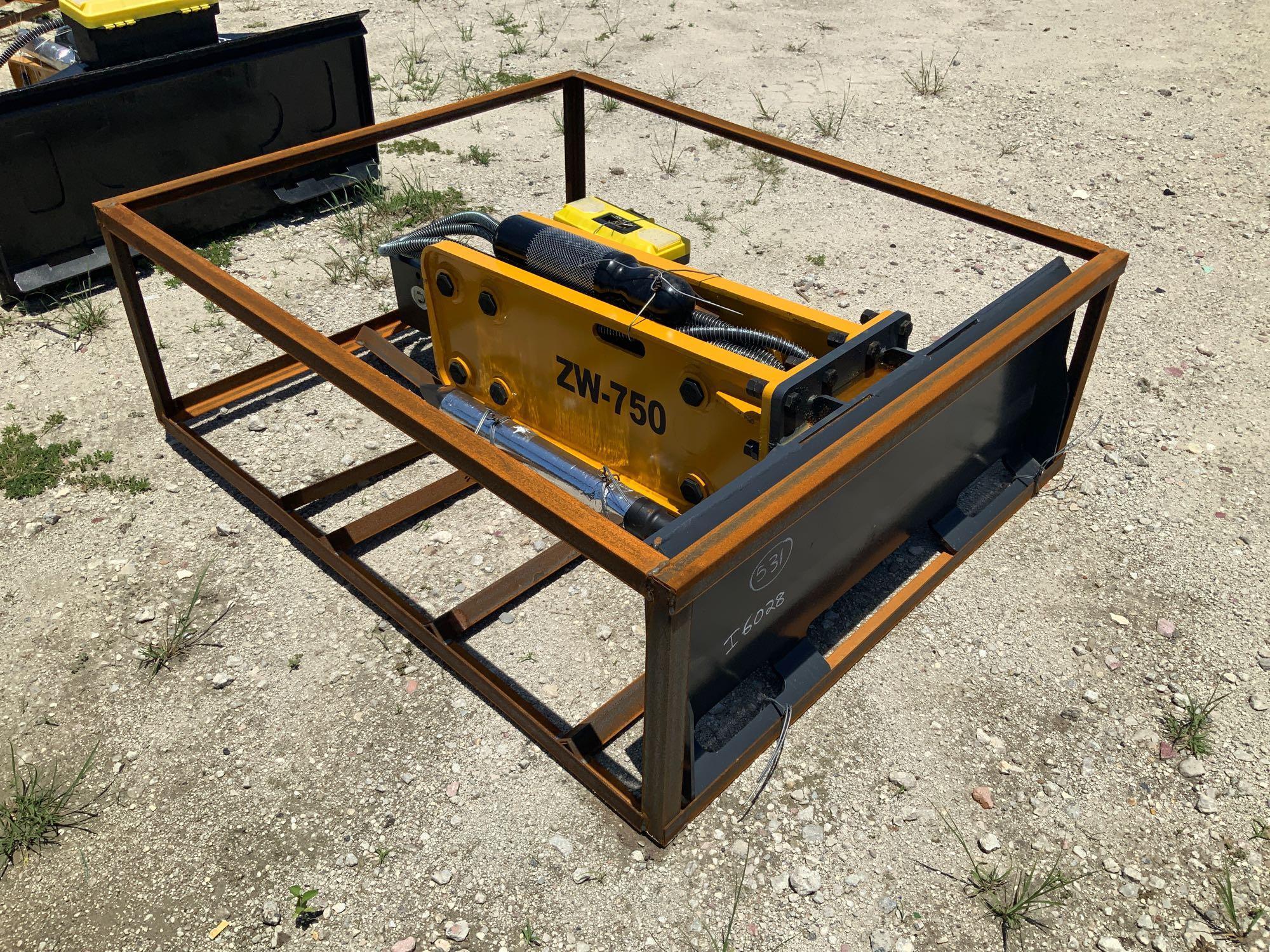 Unused 2021 Wolverine Skid Steer Concrete Breaker