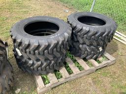 Four Unused 10-16.5 Skid Steer Tires
