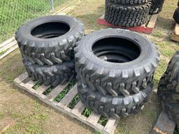 Four Unused 10-16.5 Skid Steer Tires