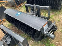 Unused 2021 Wolverine Skid Steer Angle Broom