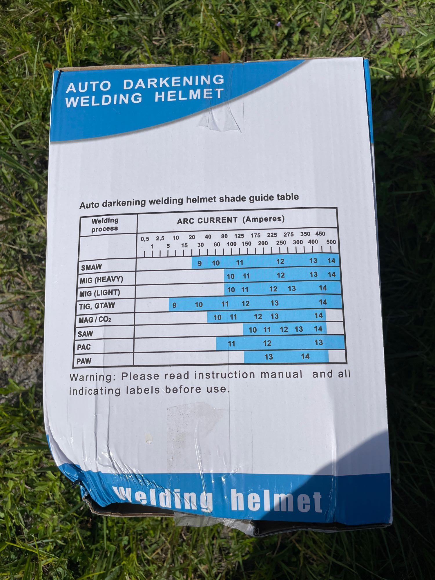 Unused Auto Darkening Welding Helmet