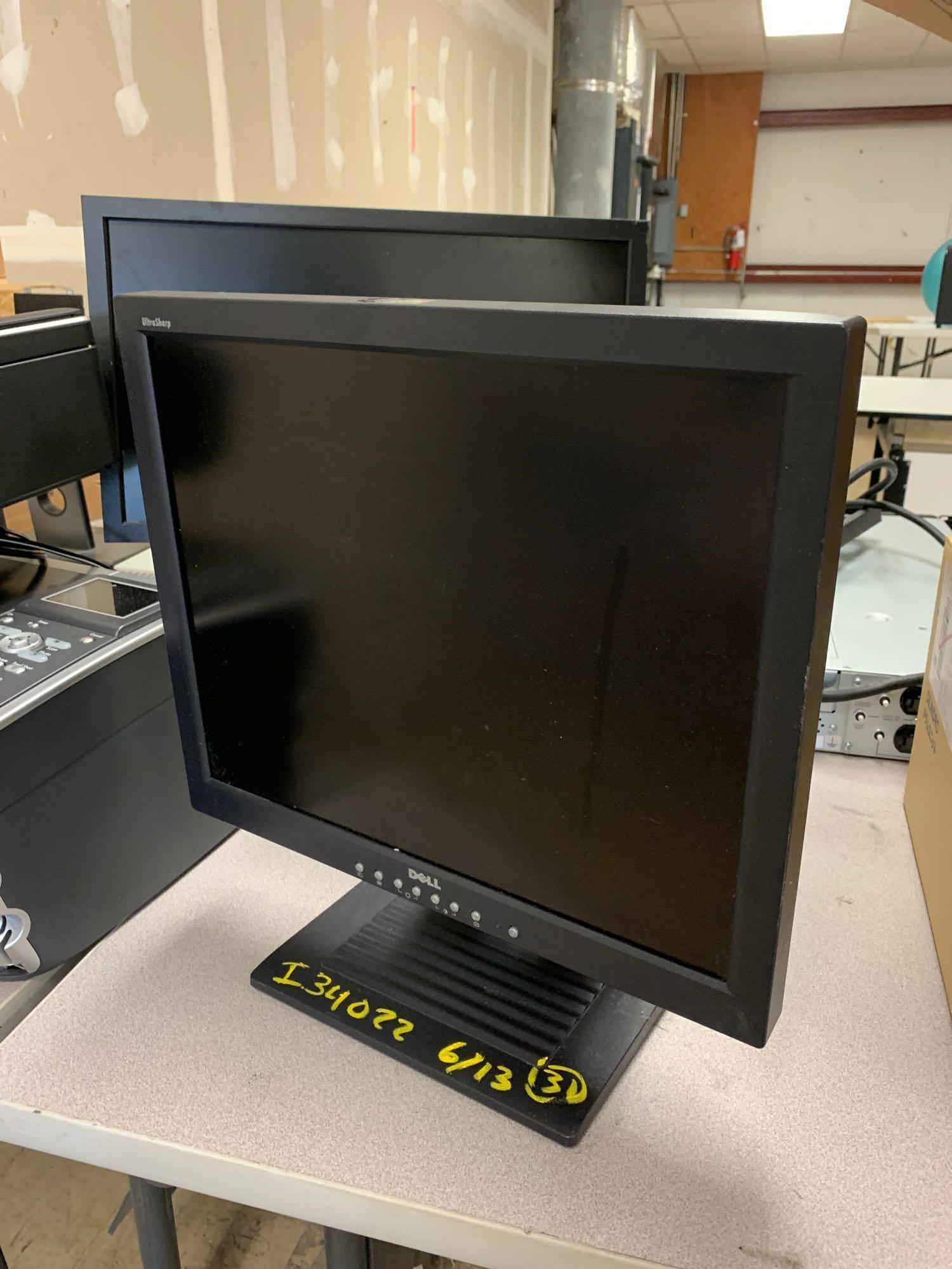 Misc Electronics (3 Dock Sta, Box of Misc, 2 Monitors, 2 Monitor Stands, 4 Printer/Scanners,