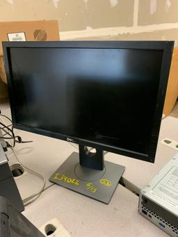 Misc Electronics (3 Dock Sta, Box of Misc, 2 Monitors, 2 Monitor Stands, 4 Printer/Scanners,