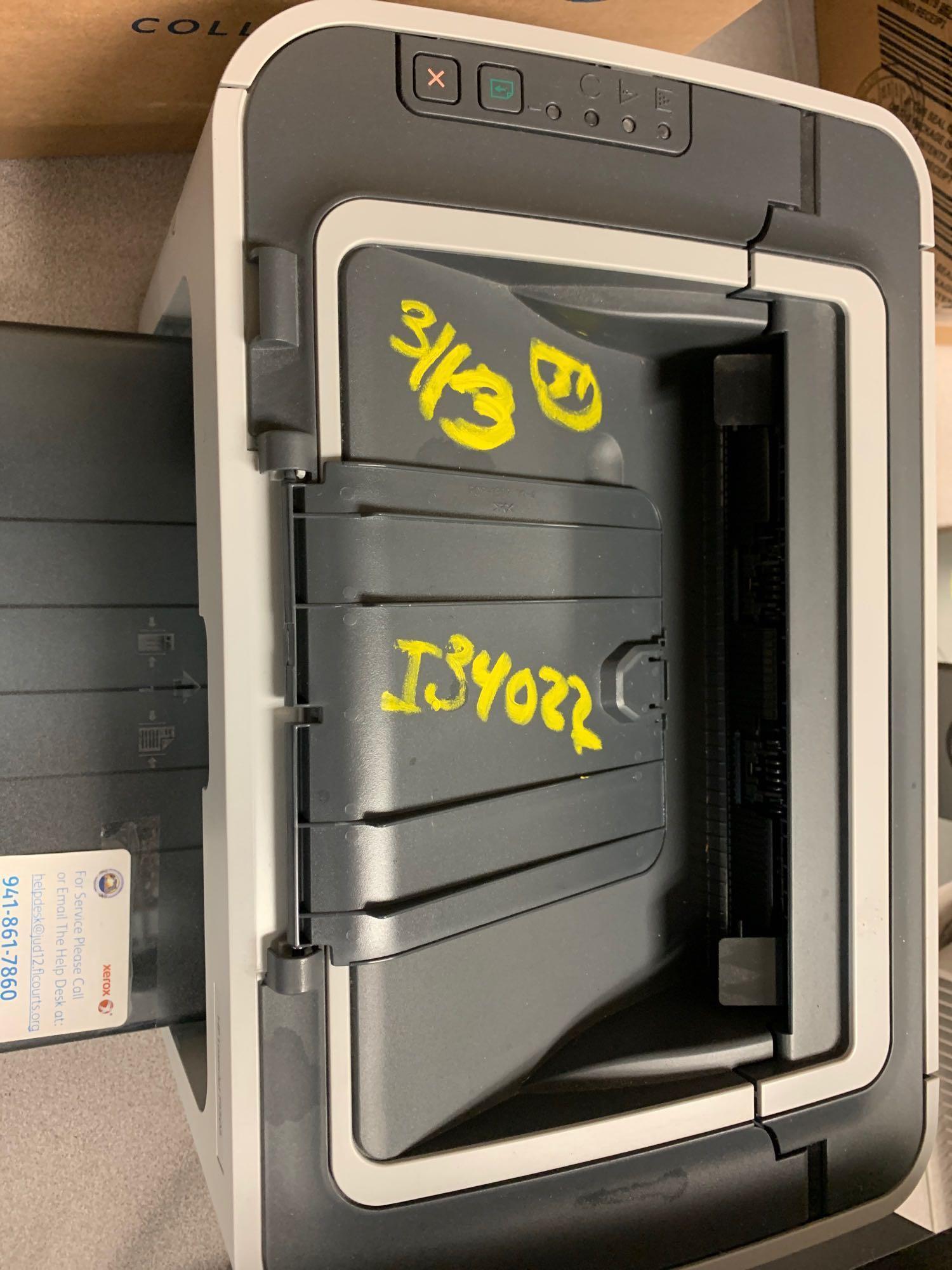 Misc Electronics (3 Dock Sta, Box of Misc, 2 Monitors, 2 Monitor Stands, 4 Printer/Scanners,