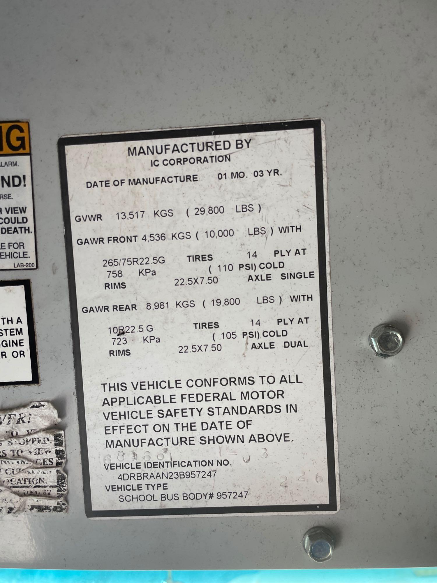 2003 IC Corporation 3000IC
