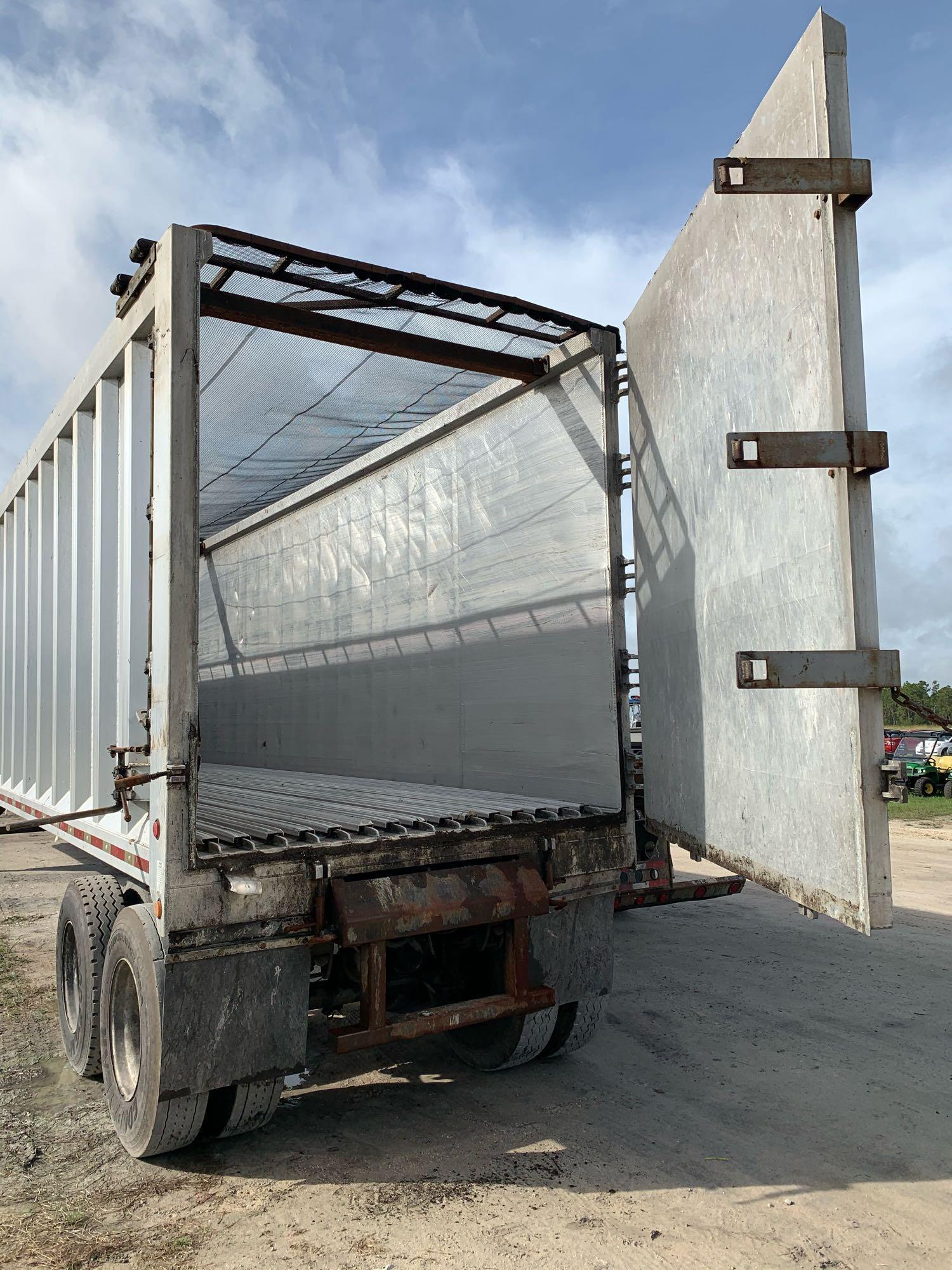 2010 Warren WHDT-4848-2-AS 48ft Walking Floor T/A Refuse Trailer