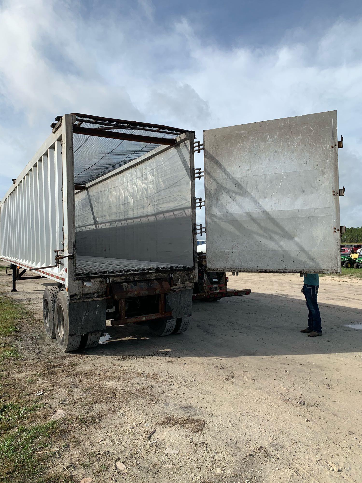 2010 Warren WHDT-4848-2-AS 48ft Walking Floor T/A Refuse Trailer