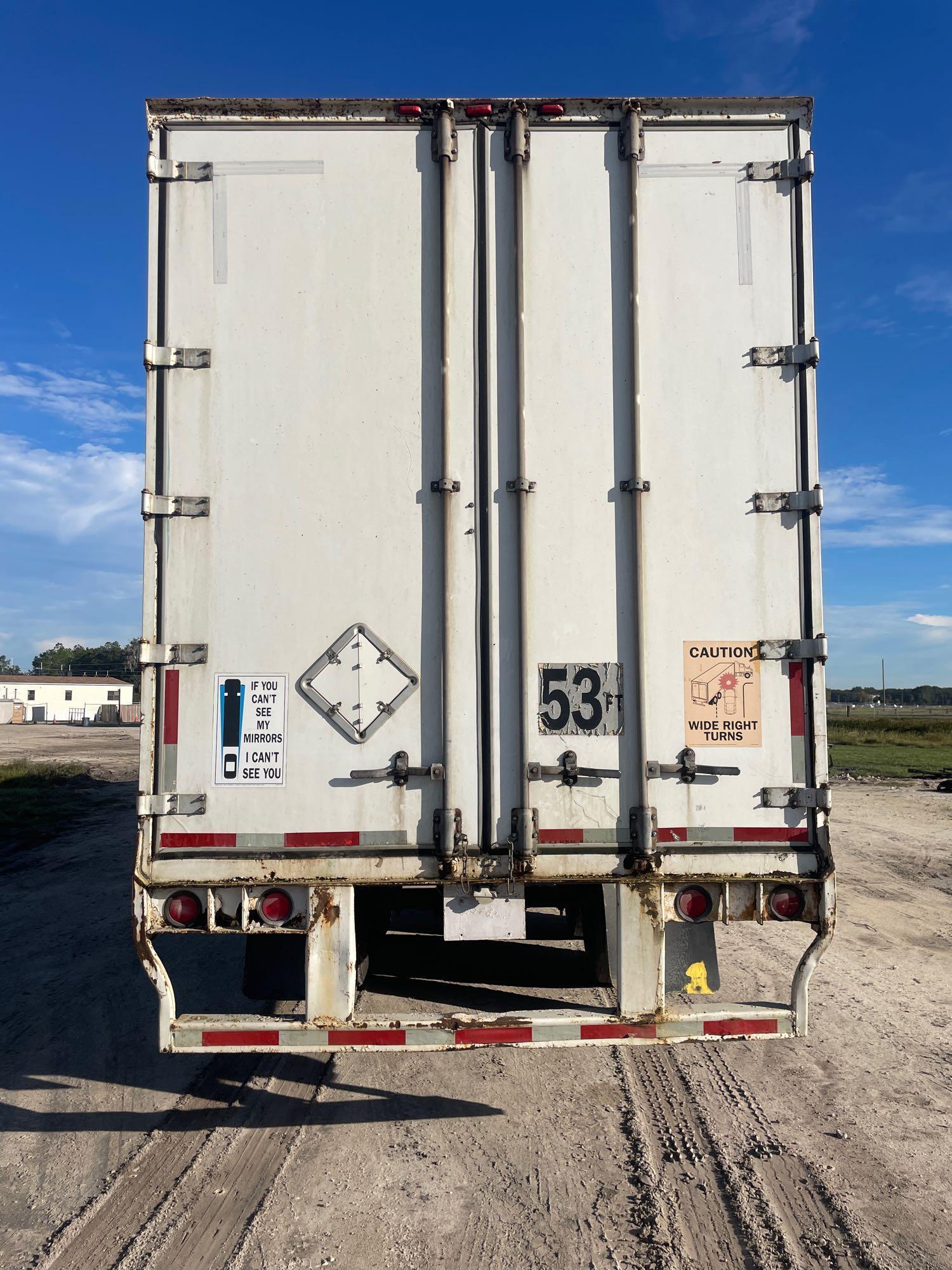 2000 Wabash 53ft T/A Box Van Semi Trailer