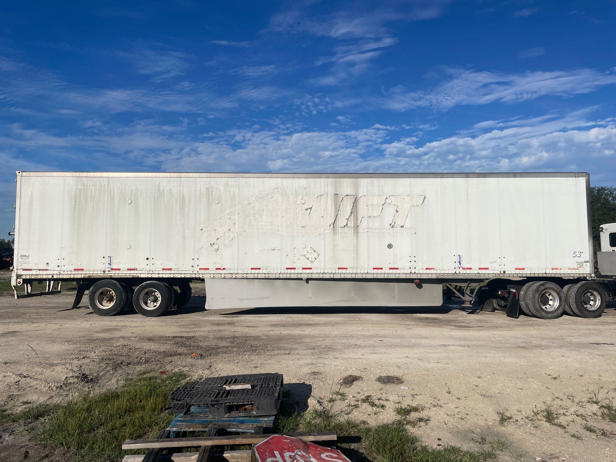 2000 Wabash 53ft T/A Box Van Semi Trailer