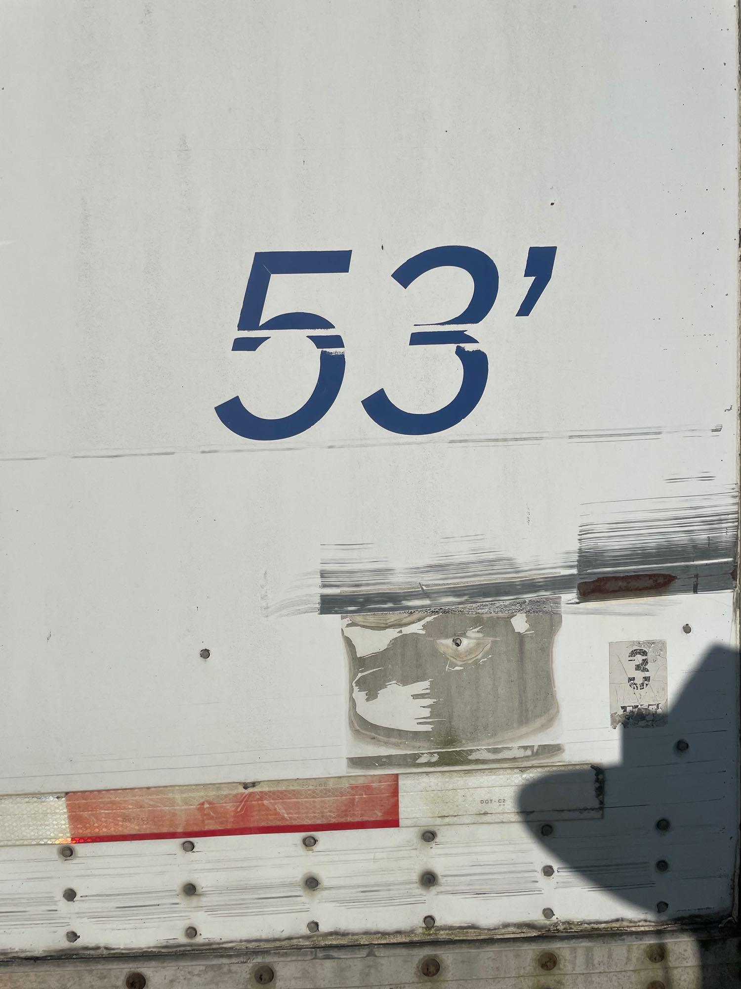 2000 Wabash 53ft T/A Box Van Semi Trailer