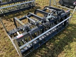 Unused 72in JCT Skid Steer Dual-Cylinder Rock Grapple Bucket