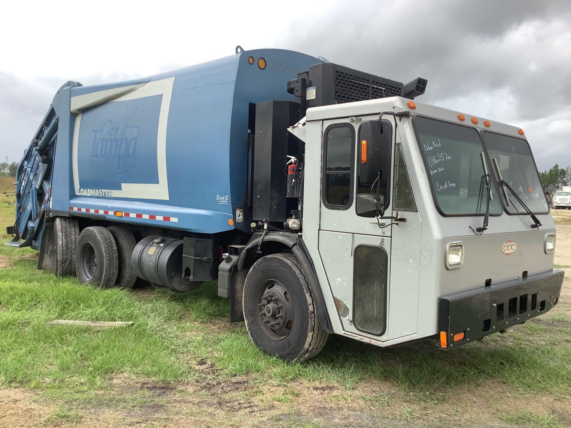 2013 Crane Carrier Co. Low Entry Rear Packer Garbage Truck