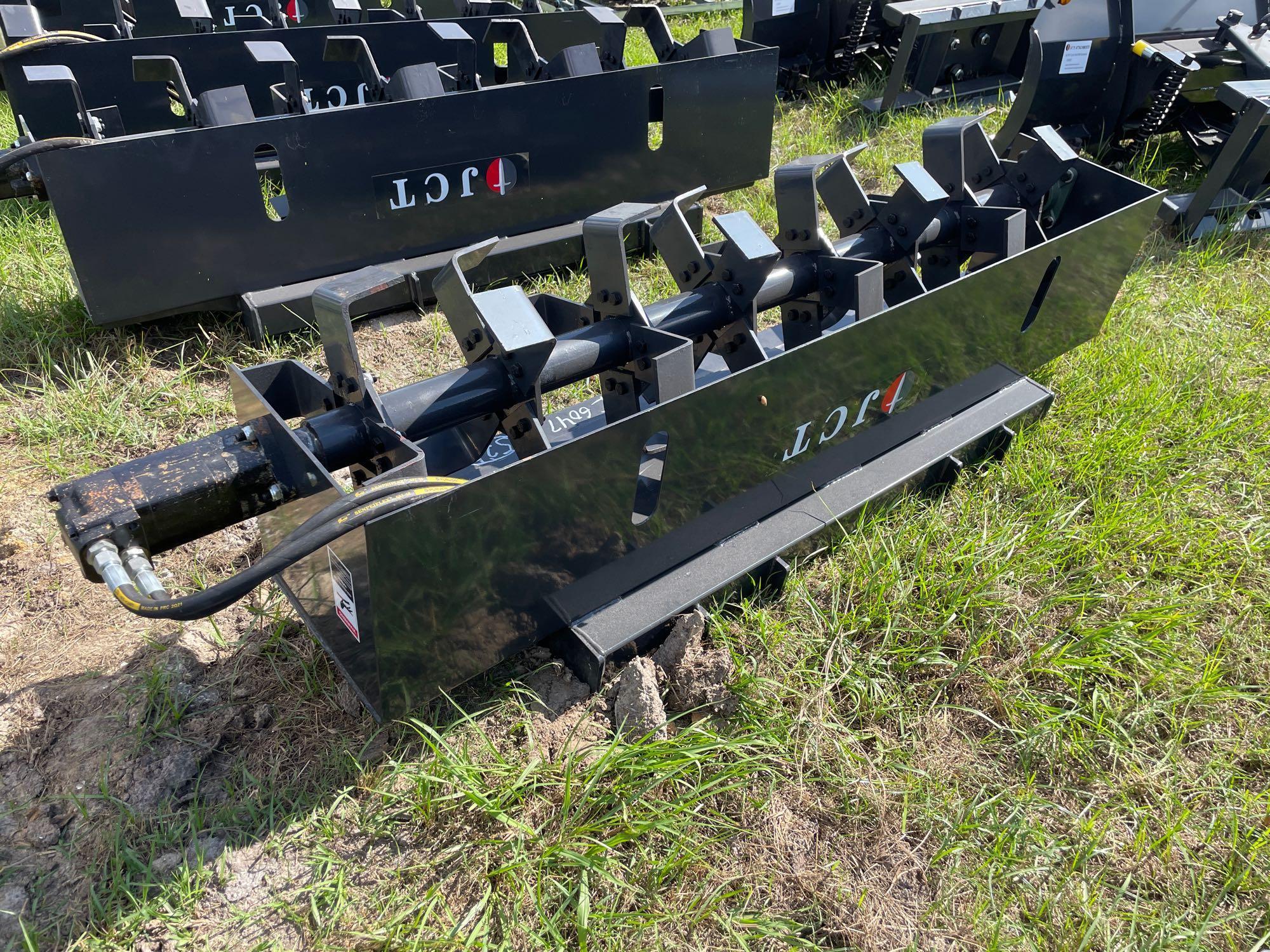 Unused 72in JCT Skid Steer Rotary Tiller