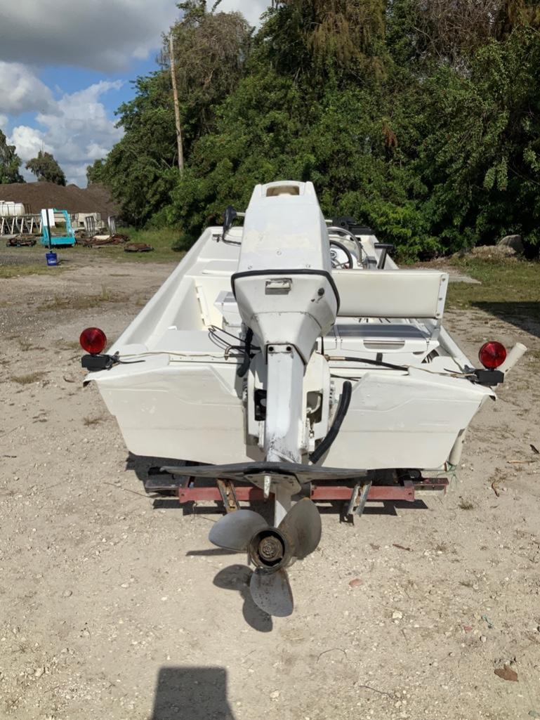 1987 Griff Craft Motor Boat with Trailer