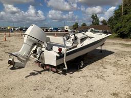 1987 Griff Craft Motor Boat with Trailer