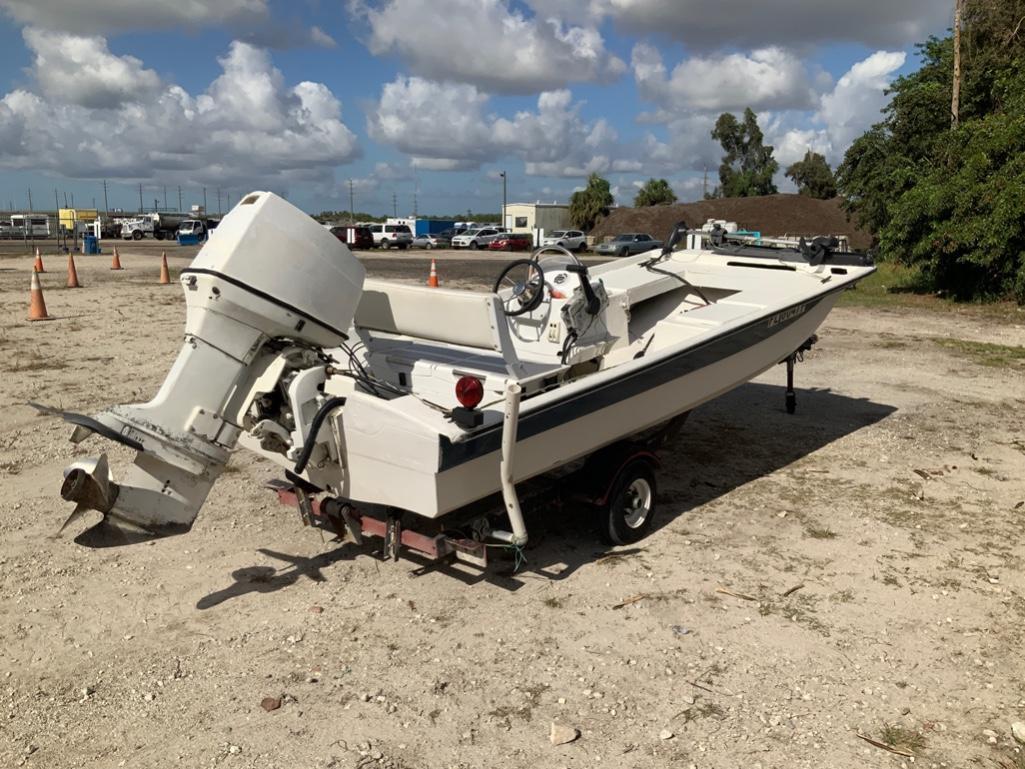 1987 Griff Craft Motor Boat with Trailer