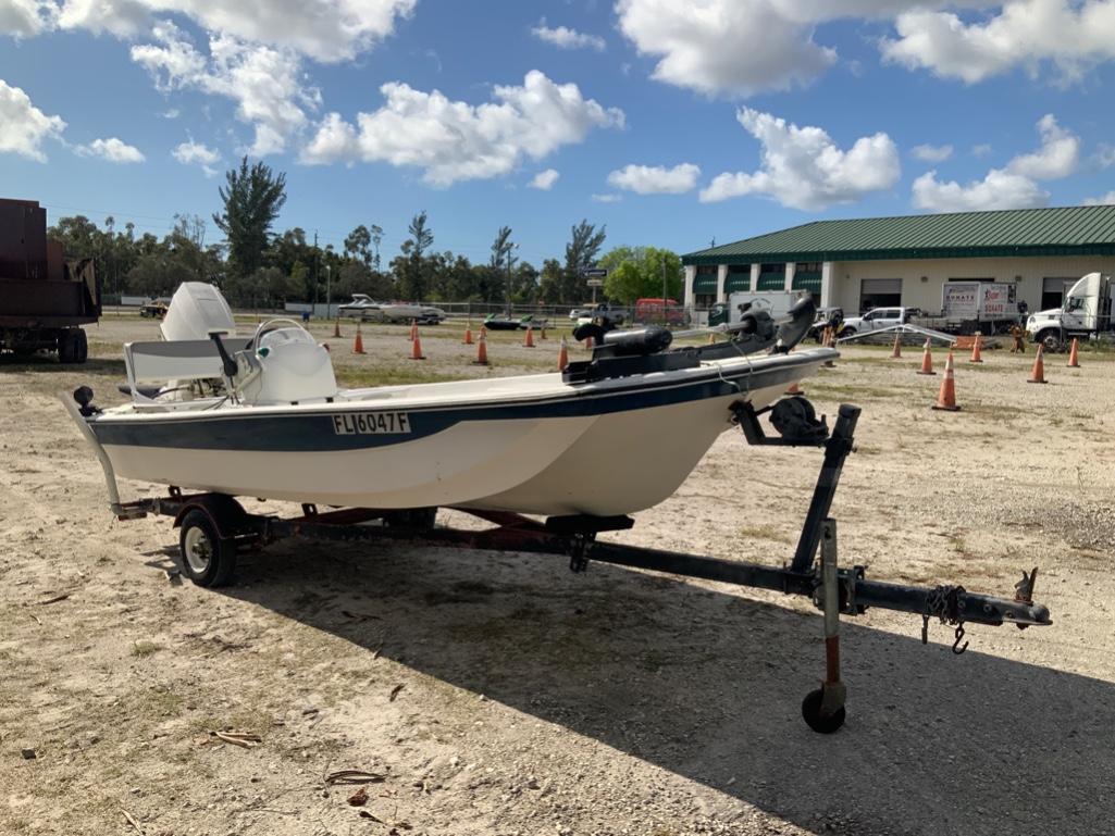 1987 Griff Craft Motor Boat with Trailer