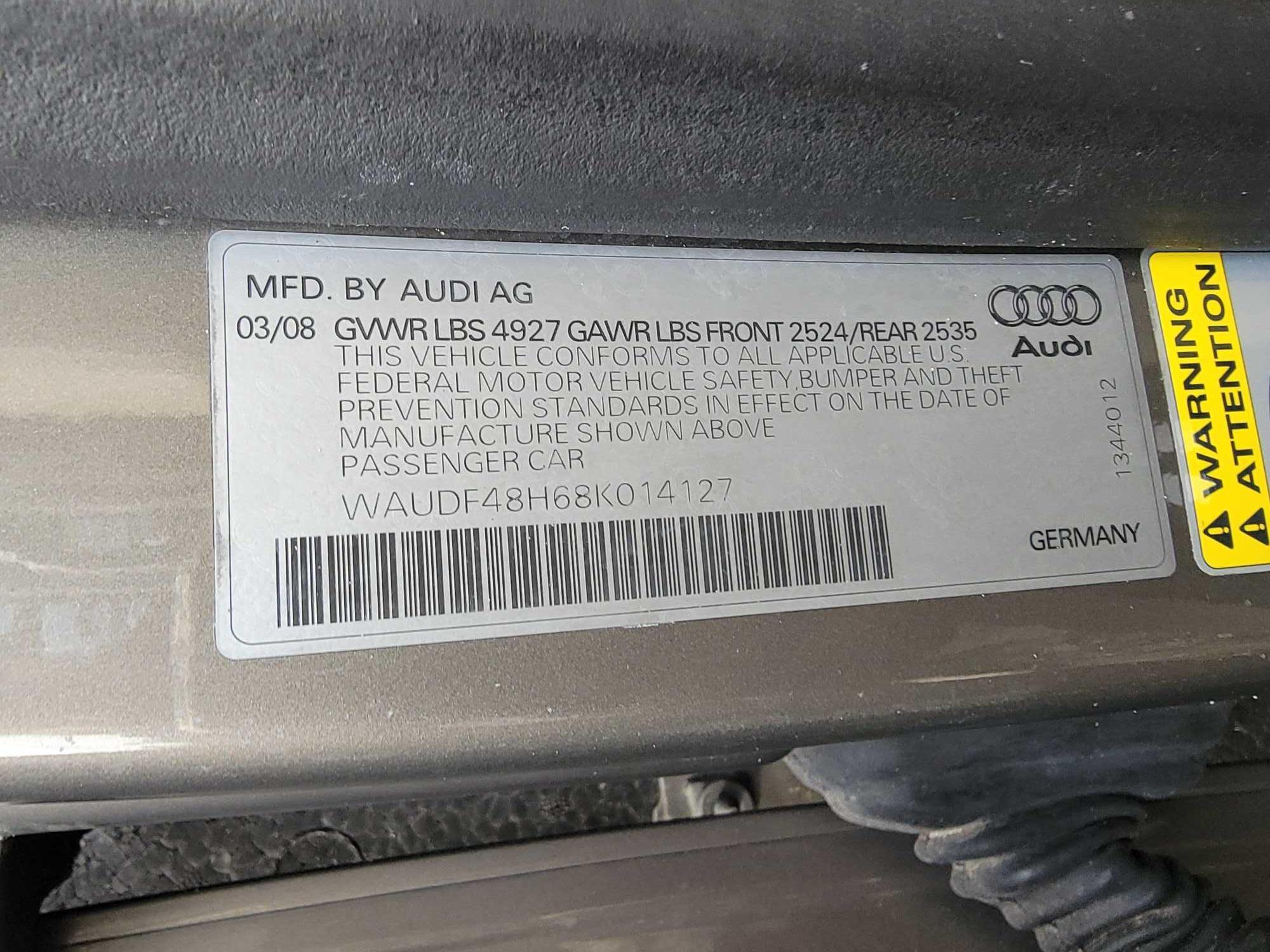 2008 Audi A4 Coupe Convertible