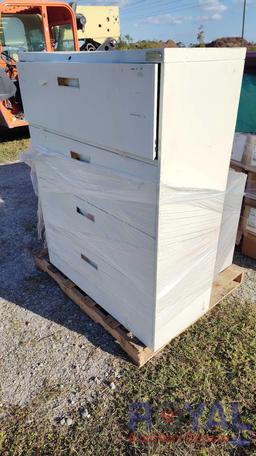 (2) Metal Filing Cabinets
