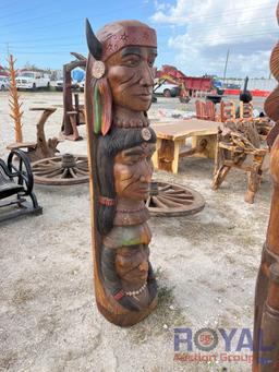 Large Wooden Totem Pole