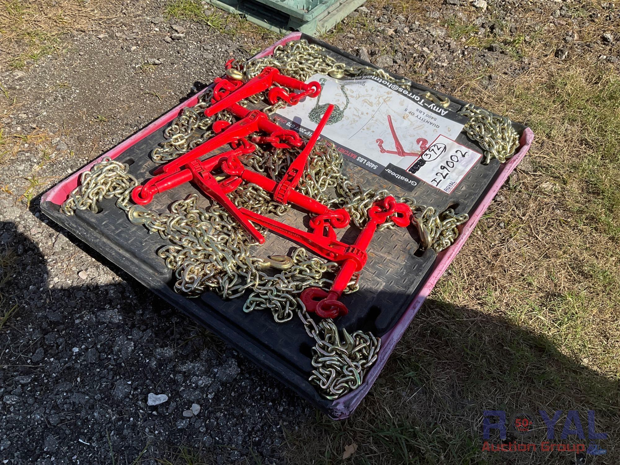 5,400 lbs. Ratchet Binders and 5/16 20 ft. G70 Chains