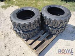 One Set of 4 10-16.5 Skid Steer Tires