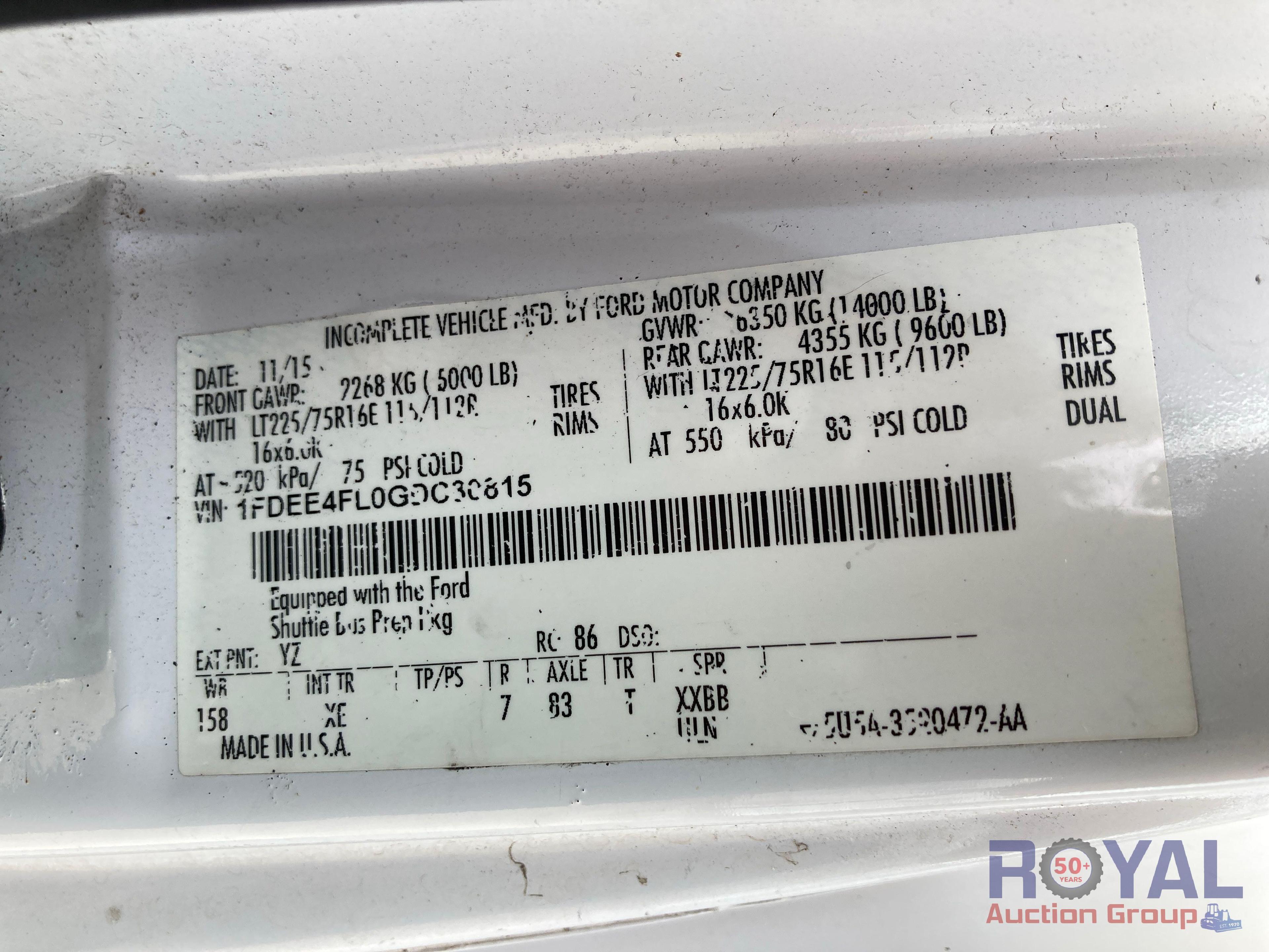 2016 Ford E450 Passenger Shuttle Bus