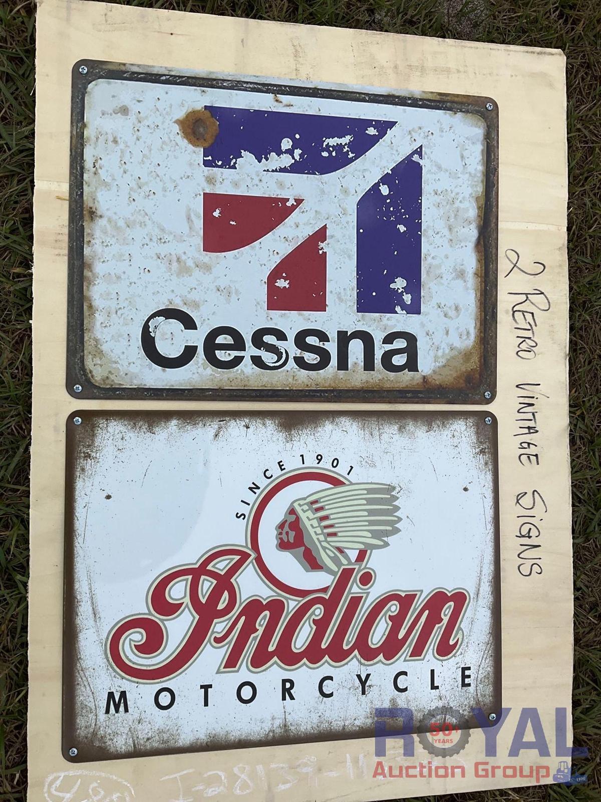 2 Retro Vintage Signs