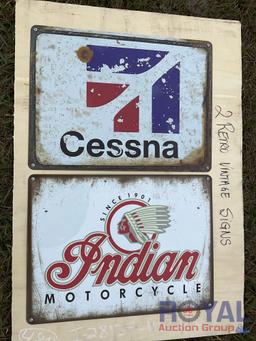 2 Retro Vintage Signs